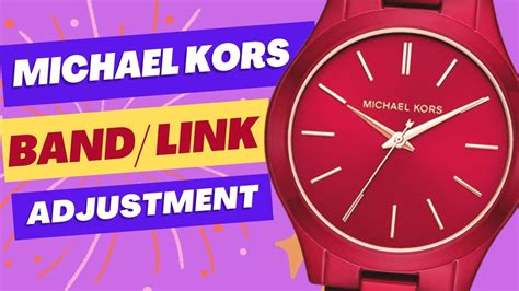 adjusting Michael Kors band links